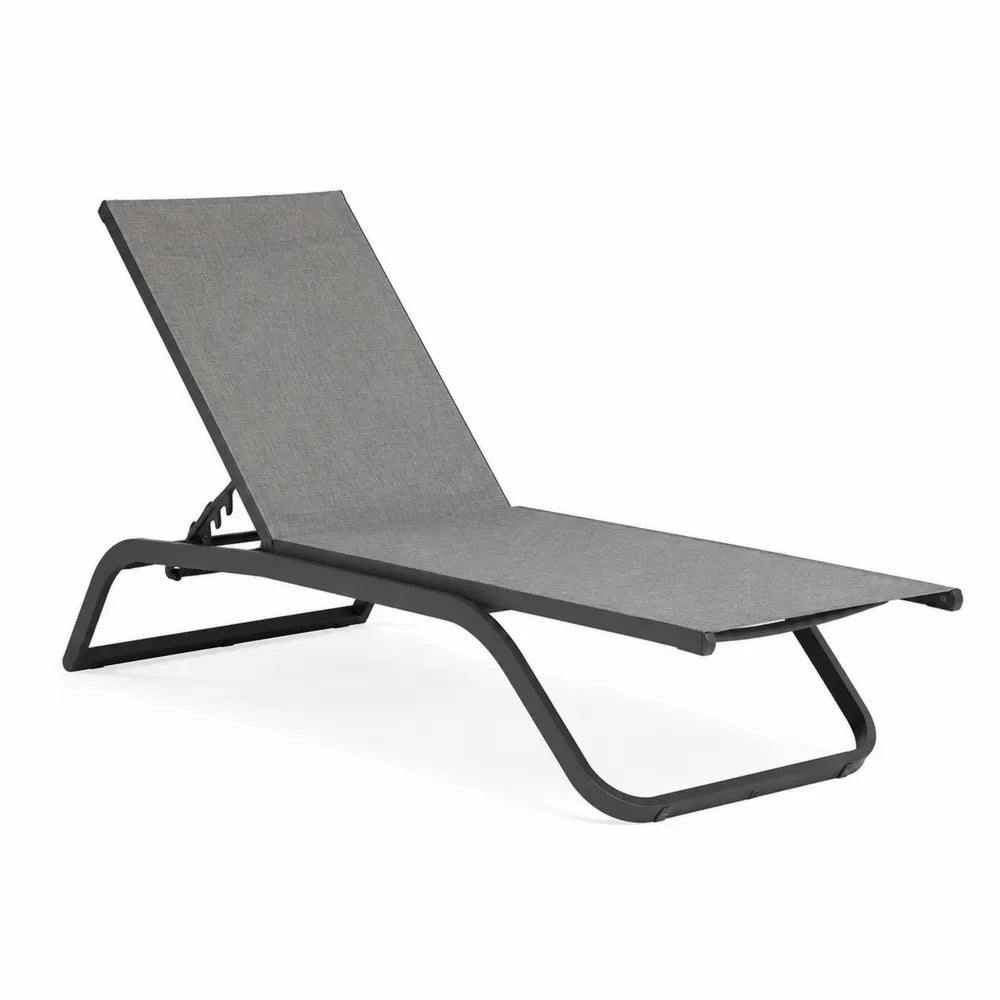Leżak ogrodowy aluminium i tekstylen 200x65x30 cm