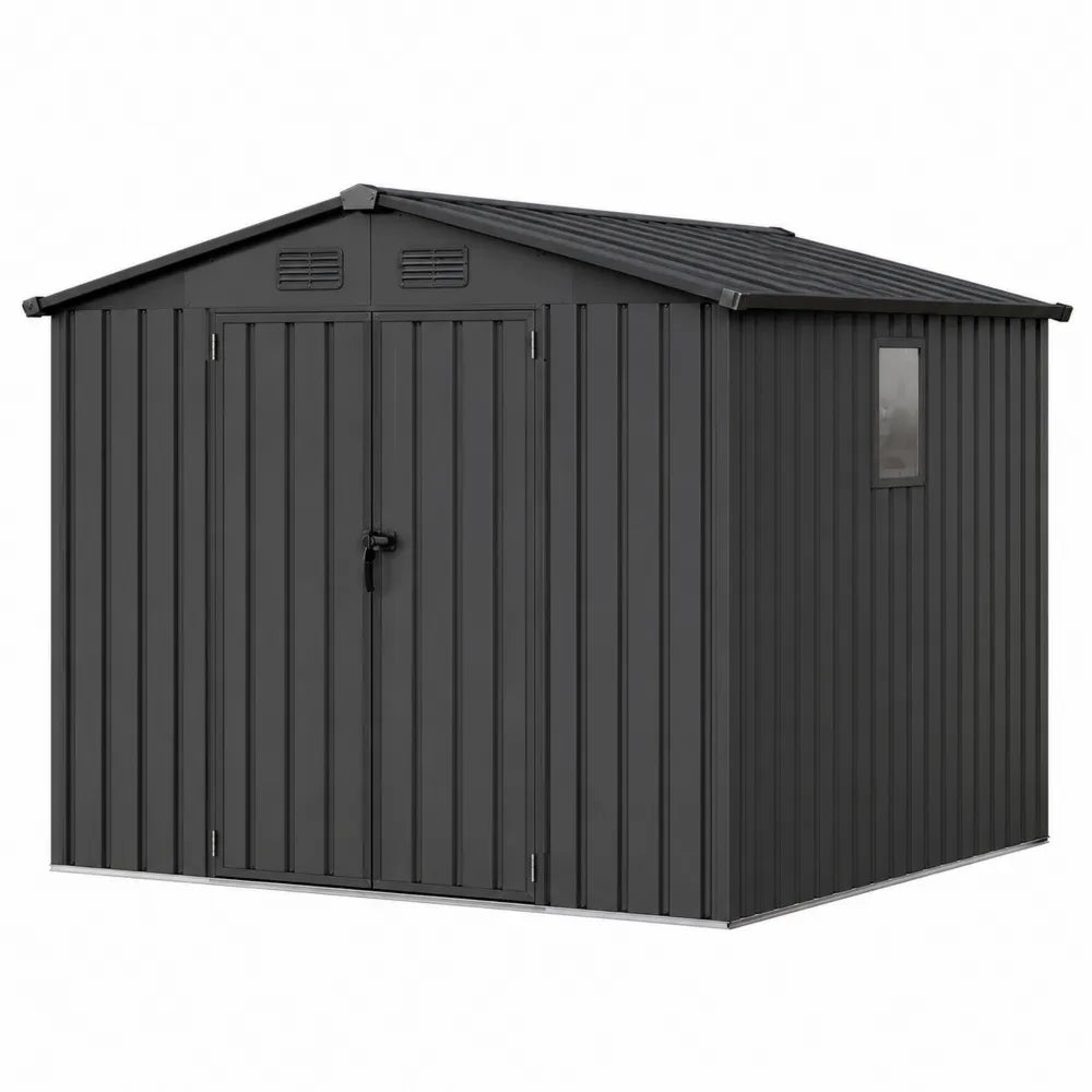 Metalowy schowek ogrodowy z blachy stalowej 213x127x185 cm