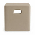 Stołek ogrodowy plastikowy polipropylenowy beżowy 30x30x30 cm