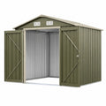 Metalowy domek ogrodowy stal ocynkowana zielony 213x127x185 cm