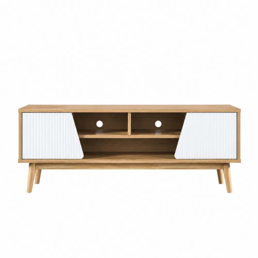 Szafka RTV z Półkami z Drewna i MDF 120x40x50 cm