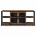 Szafka RTV z drewna sosnowego i metalowymi elementami 120x40x60 cm