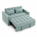 Rozkładana sofa z tkaniny welurowej 200 cm zielona