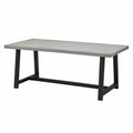 Stół ogrodowy prostokątny metalowy imitacja betonu 200x100x75 cm